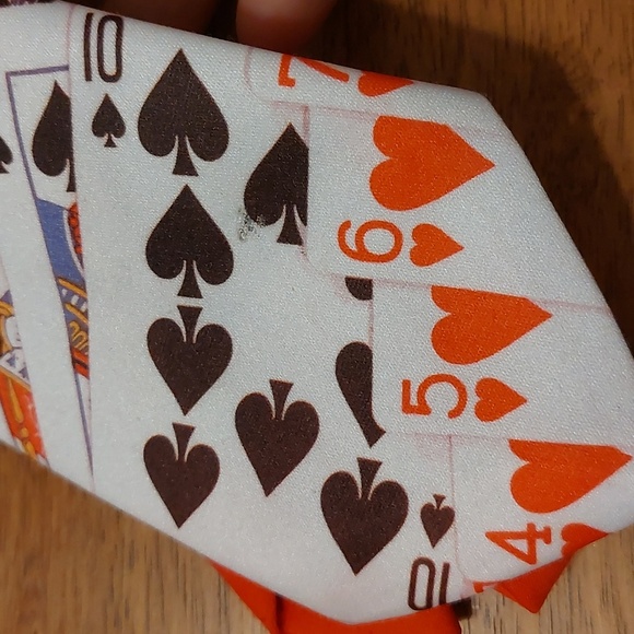 Ralph Marlin 1991 Novelty Casino Playing Cards Print Polyester Necktie USA Made - Picture 2 of 7
